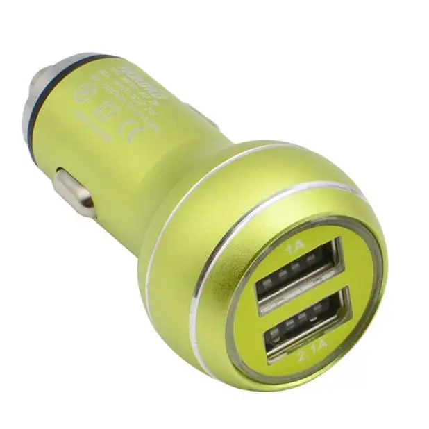 Автомобильное металлическое зарядное устройство адаптер Usb 2.1A автомобильная