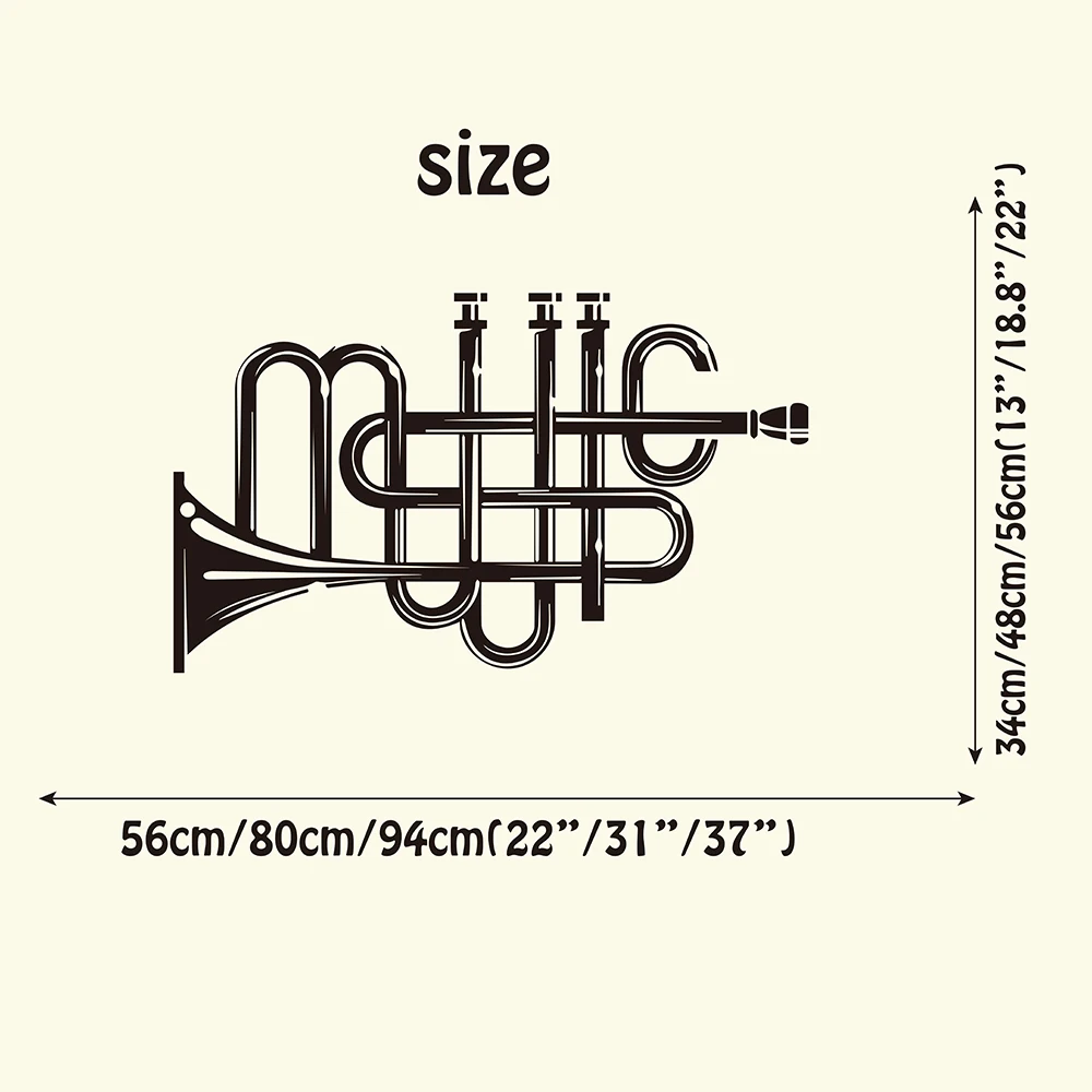 Music Typography Wall Sticker Bedroom Nursery Large Music Enthusiasts Plain Music Wall Decal Kids Room Living Room Kitchen Decor (3)