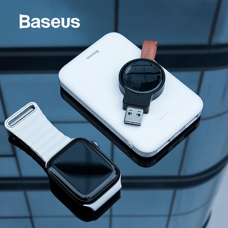 

Baseus Portable Wireless Charger for Apple Watch 4/3/2/1 Series Qi Wireless Magnetic Charging Pad Fast Wireless USB Charger