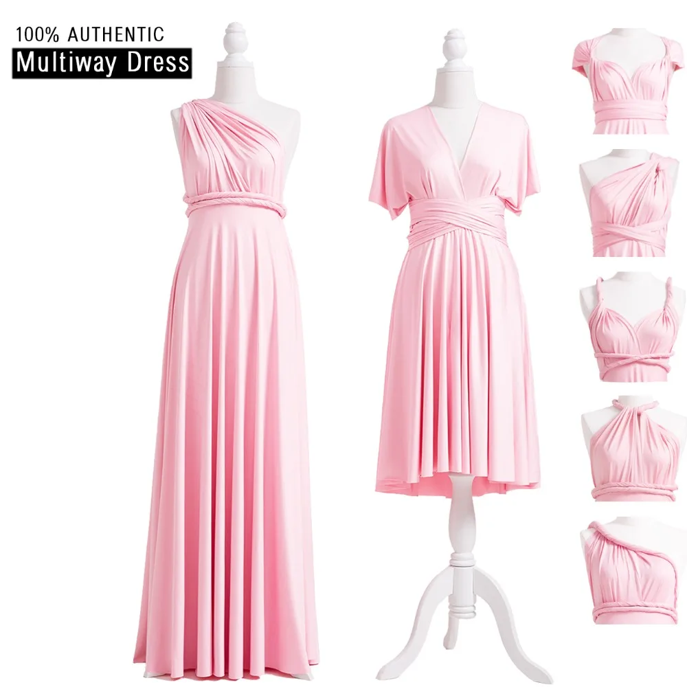 multiway maxi dress pink