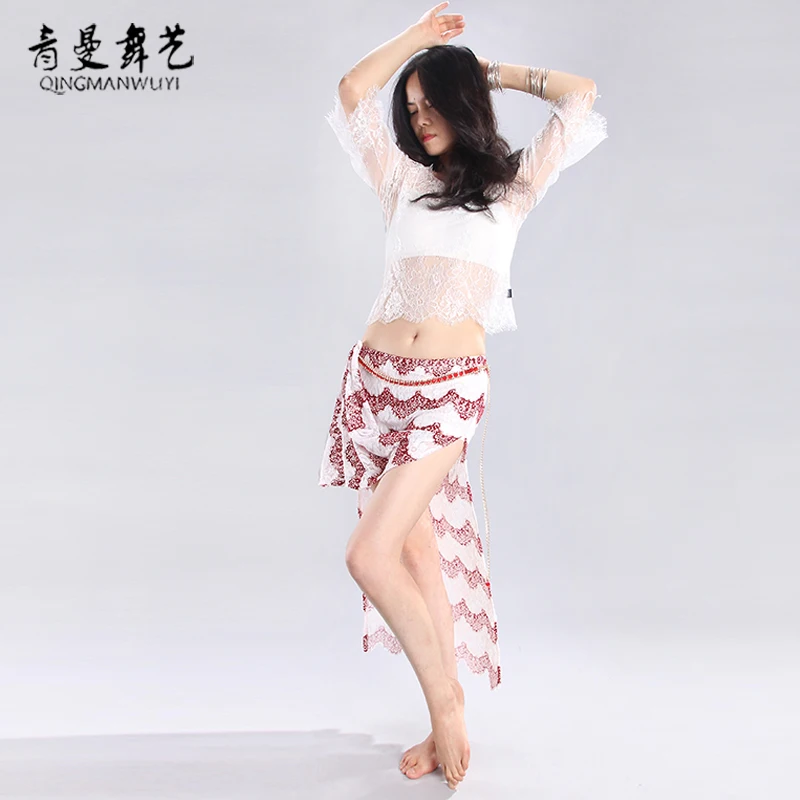 2 pieces top skirt Танец живота Восточный живот индийский Восточный Балади Саиди пышное платье танцевальные костюмы одежда браллет и юбка на поясе платье одежда 3649 - Цвет: 2 pieces top skirt