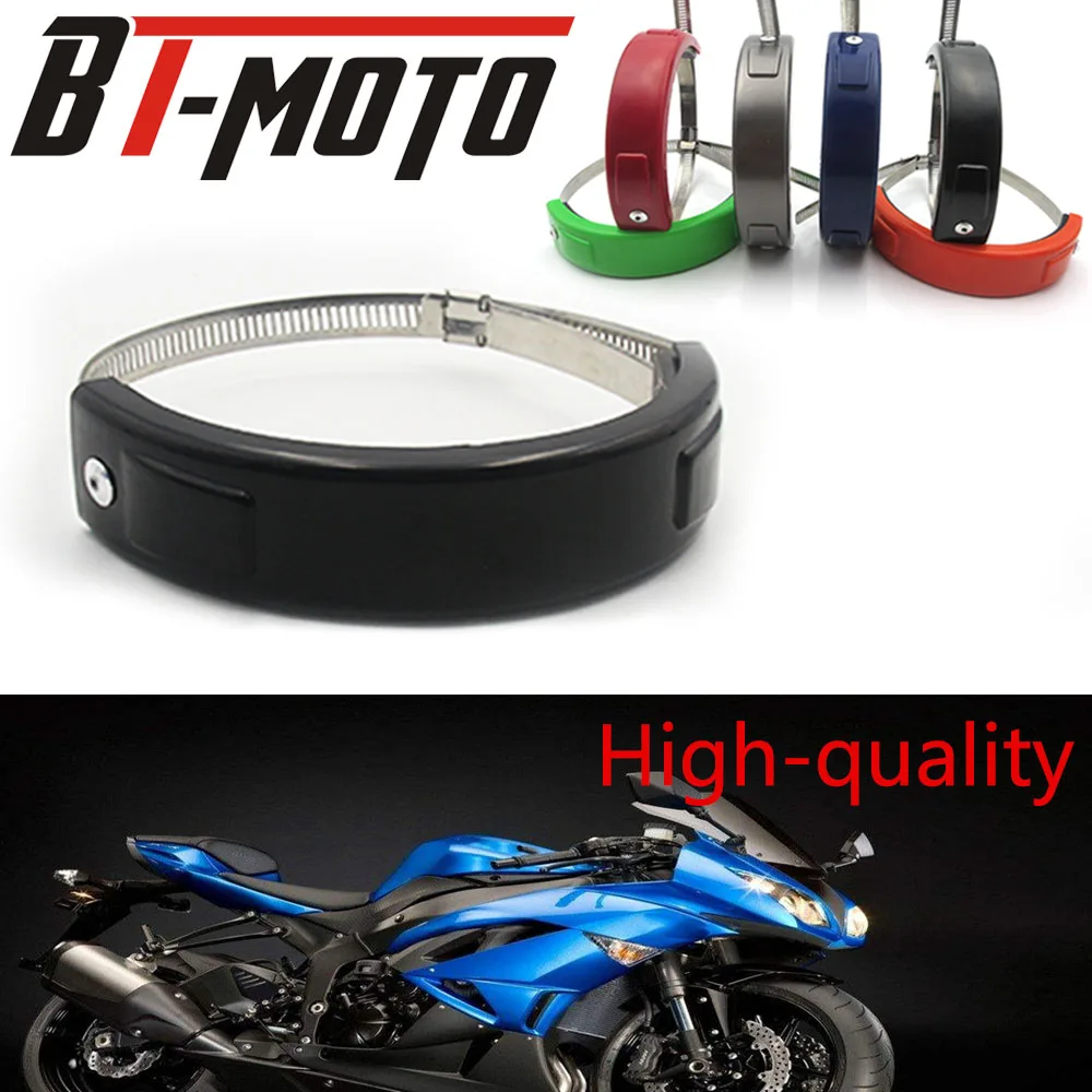 Universal Motorcycle Oval Exhaust Protector Can Cover For 100mm-140mm Motorbike