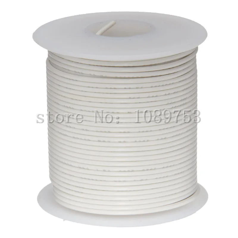 

30 Meters UL1007 24# White Flexible Stranded of UL-1007 24 AWG wire cable