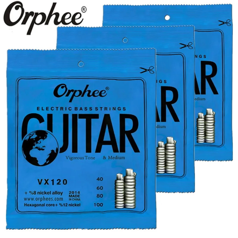 Orphee VX120 040-100 Electric Bass Strings Nickel Alloy Vigorous Tone 4 bass guitar 10 set | Спорт и развлечения