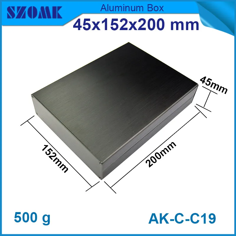 

1 piece brushed aluminium extrusion enclosure electrical junction housing in black 45*152*200mm