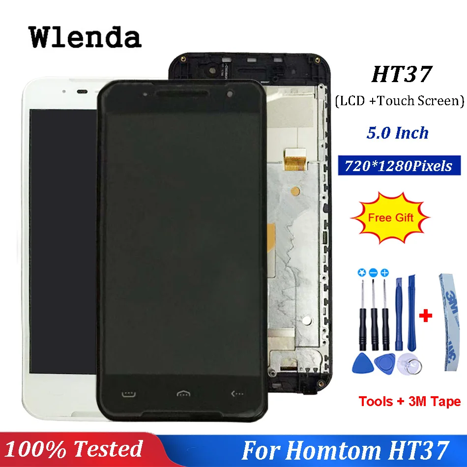 

5.0 inch For HOMTOM HT37 LCD Display+Touch Screen Original Tested LCD Digitizer Glass Panel Replacement For HOMTOM HT37 Pro