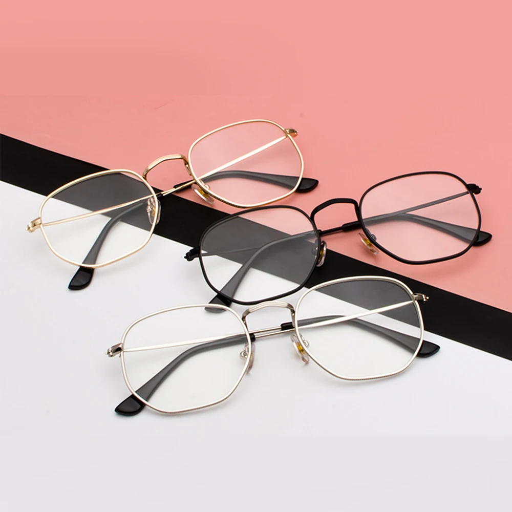 

2019 Trendy Irregular Sun Glasses Men Metal Frame Glasses Unisex Personality Literary Oversize UV400 Protection Eyewear PL1051