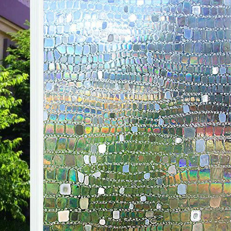 

Funlife 3D Privacy Static Cling Glass Window Film Heat Control Vinyl Decora Window Sticker Anti-UV Glass Film for Home Office