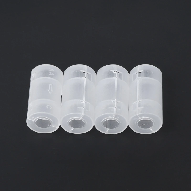 

2019 hot Translucent AA To C Size Cell Battery Converter Adaptor Holder Case Shell Cover