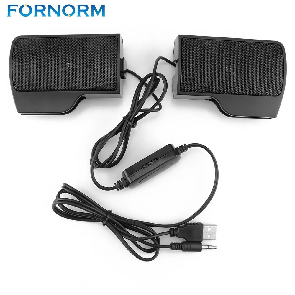 Портативная Проводная USB Мультимедийная стереоколонка FORNORM звуковая панель для