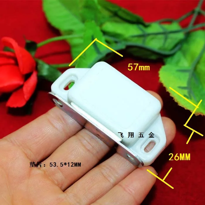 57*26 мм 10 шт. большой размер цвет белый корпус bureau hasp замок металлическая защелка замок шкаф двери Ящики магнитные дверные Захваты шкафа