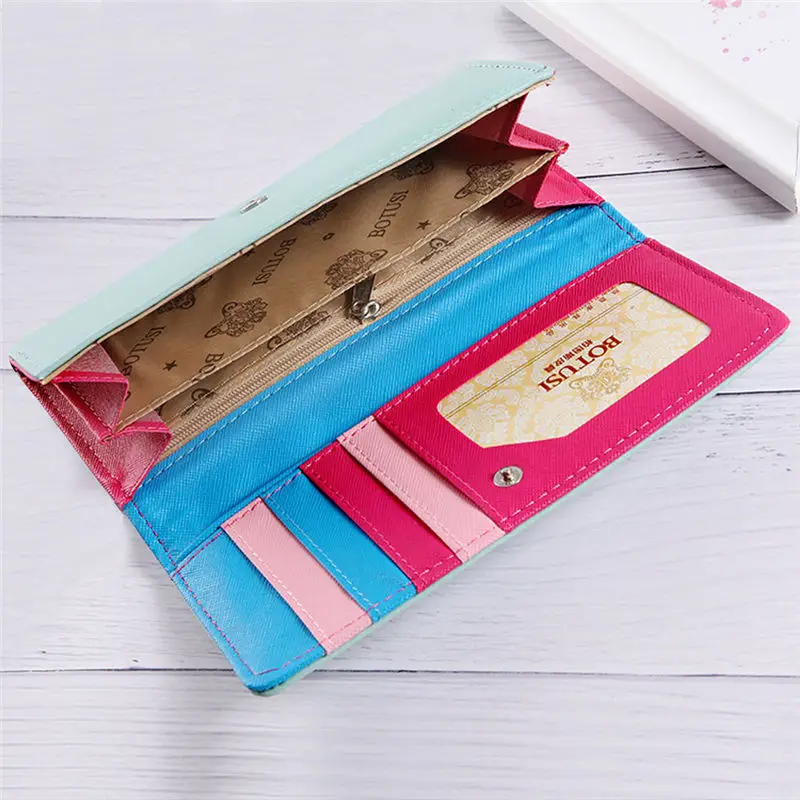  Women Simple Fox Cat Long Wallet Coin Purse Card Holders Handbag women's wallet clutch portfel cuzdan billetera carteira 40MA1913