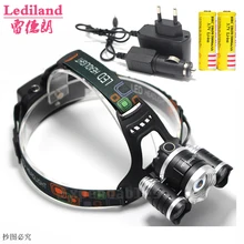 18650 Battery/Charger to djustable focus 8000LM 3x XM-L LED Headlight 8000 Lumen Head Lamp Flashlight Torch Lanterna Headlamp