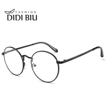 DIDI, прозрачные линзы, очки для глаз, круглые, сплав, очки, мужские, брендовые, прозрачные линзы, по рецепту, очки, оправы, без градусов, очки W777