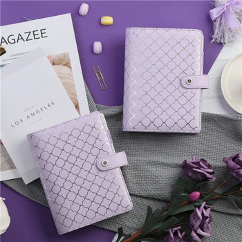 

Lovedoki Luxury Purple A6 Notebook Journal Book 6 Hole loose Leaf Binder planner Diary Stationery Store Office & School Supplies