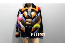 Faux Fur small monster upgraded version of grain fur lapel short paragraph fur coat Lamb Furfemale