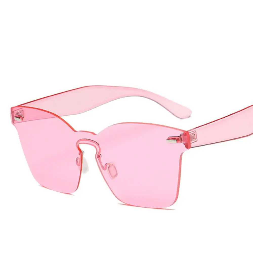 Модные летние стильные негабаритные женские квадратные плоские линзы солнцезащитные очки модные мужские роскошные фиолетовые очки без оправы#245093 - Цвет линз: 08