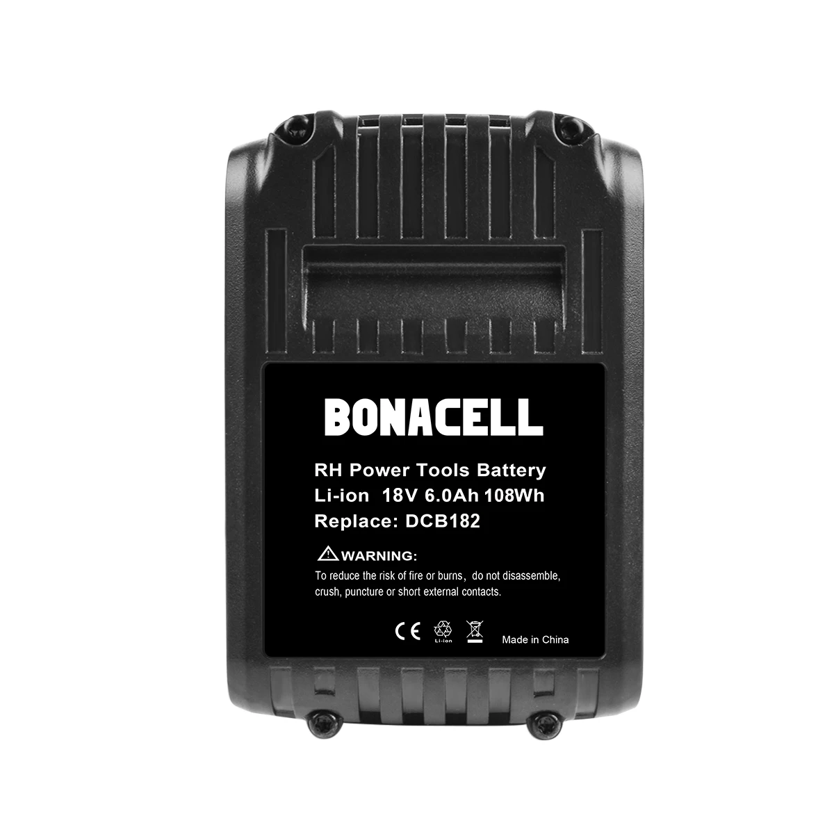 

bonacell 1pcs Power Tool Battery for Dewalt 6000mAh 20V for DCB200 DCB181 DCB182 DCB204-2 DCB201 DCB201-2