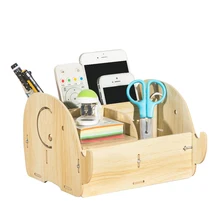 Desk Organizer Office Accessories Wooden Pencil Holder Pen Stand Desk Accessories Stationery Organizer Wood Pencil Holder