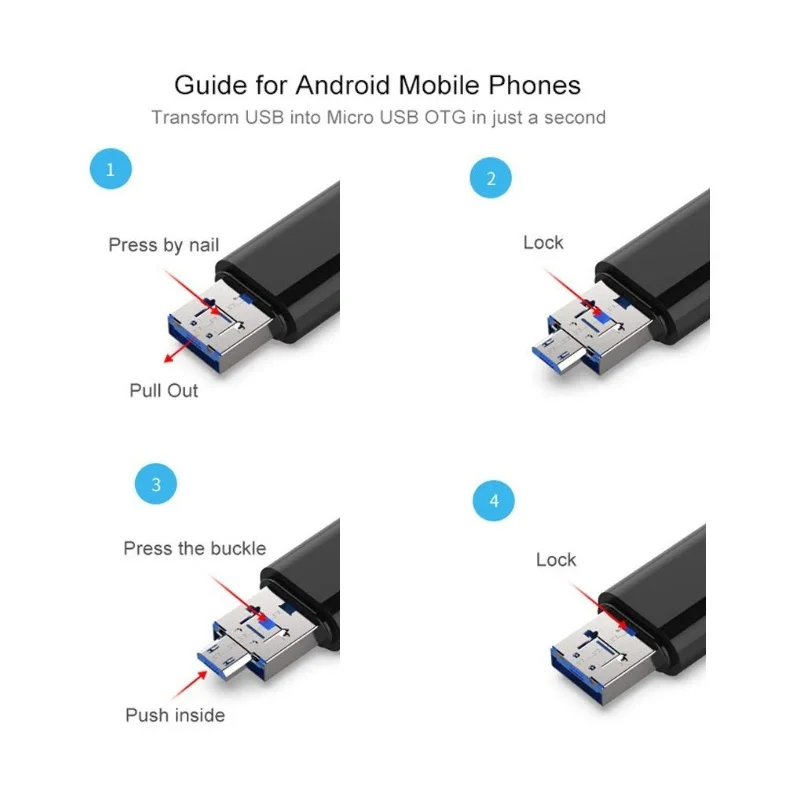 Чехол для хранения карт Micro Sim Nano легкий многофункциональный держатель sim с 3 в 1 OTG
