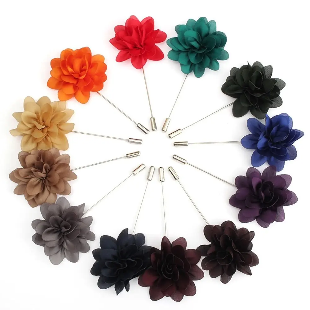 

Handmade Mens Flower Lapel Pin Lapel Stick Brooch Pin Vintage Wedding Business Suit Dress Decoration Boutonniere Corsage Bouquet