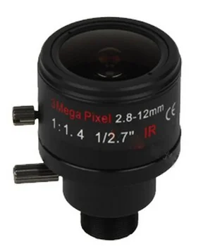 

(With IR filter) 3 Megapixel Fixed Iris M12 HD 2.8-12mm Varifocal cctv IR HD Lens,F1.4,manual focus zoom,view angle 90~28degree