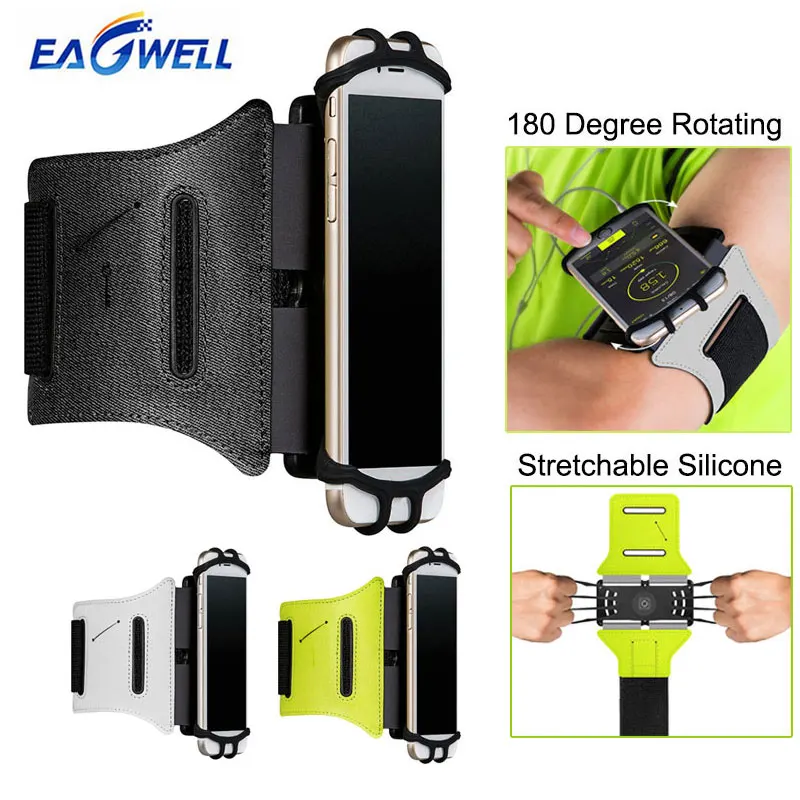 

Sport Arm band 180 Degree Rotating Armband Phone Case Cover for iPhone X Samsung S10e 4-6 inch Mobile Phone Running Gym Arm Belt