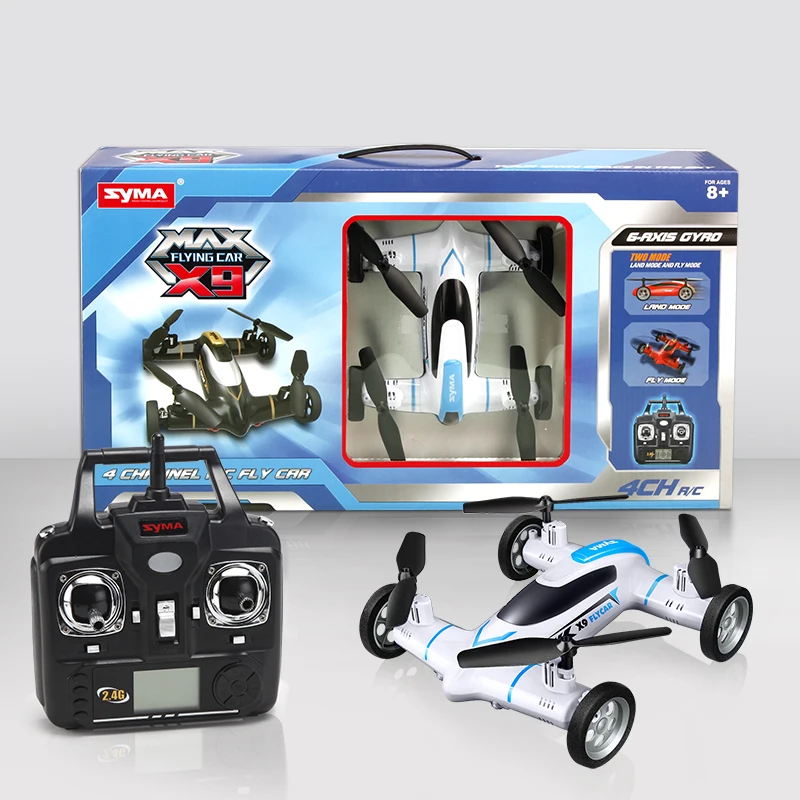Syma X9 X9s 2 4g 4ch 6 Axis Rc Fly Car Nerf Quadcopter Mini Drone Air Land Dual Mode Speed Switch 3d Flips High Quality Toy Switch Motorcycle Switching Power Supply Supplierx9 Aliexpress