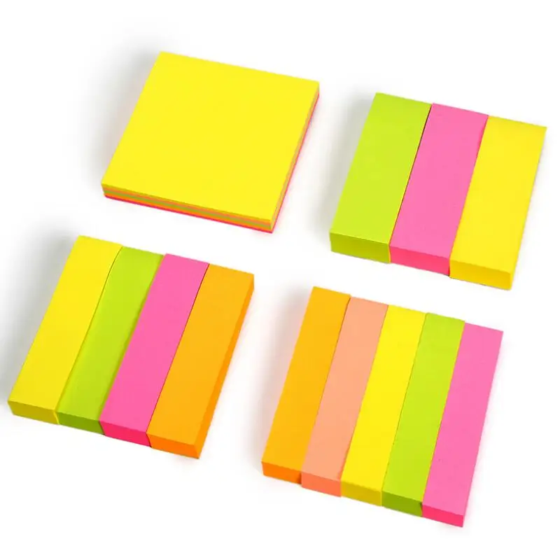 

New Fluorescence Memo Pad Stationery Sticky Notes Paper Stickers Scrapbooking Cute Diy Stationary Stickers for Office
