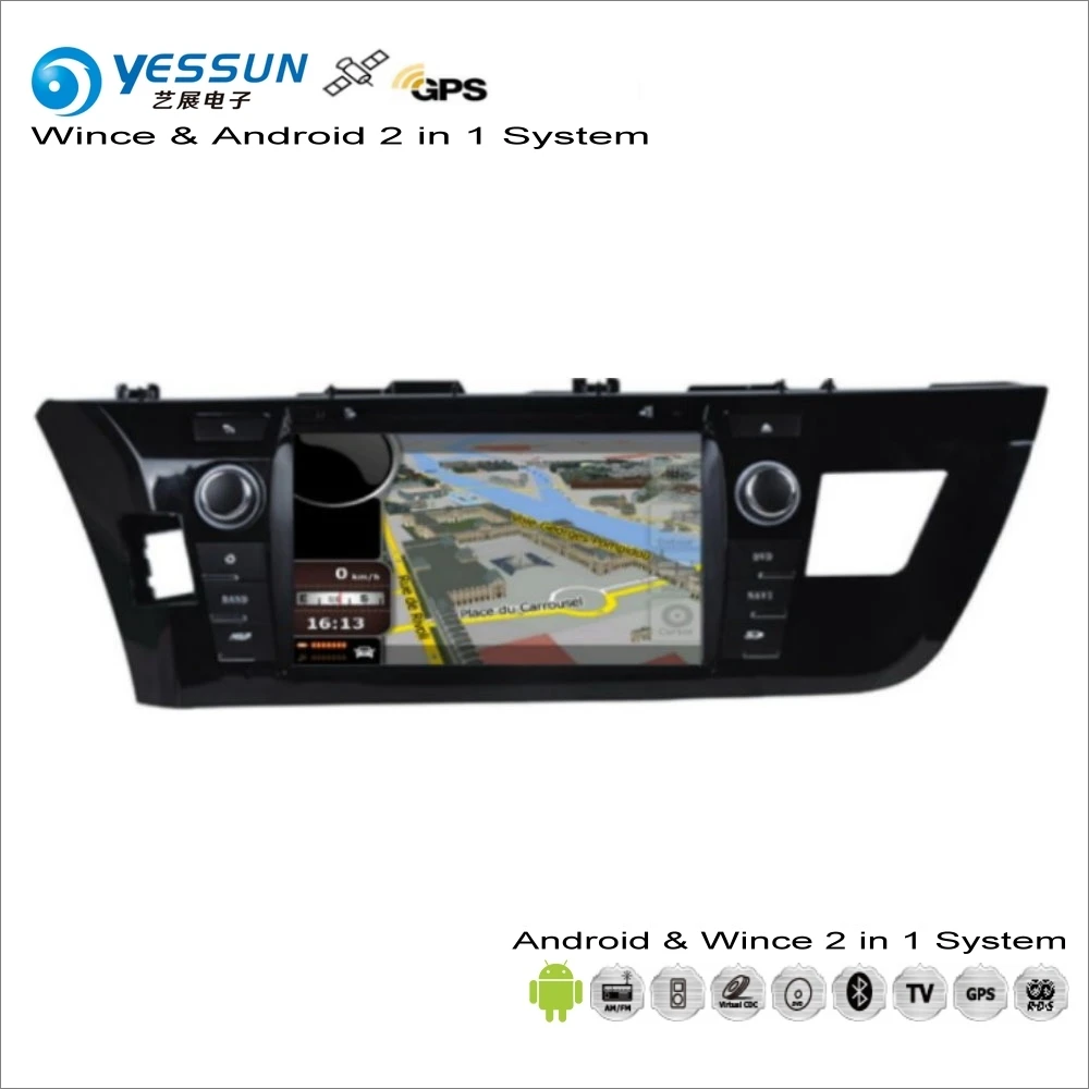 

YESSUN For Toyota Corolla 2014~2017 Car Android Multimedia Radio CD DVD Player GPS Navi Map Navigation Audio Video Stereo System