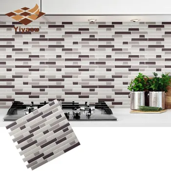 

Self Adhesive Mosaic Tile Wall decal Sticker DIY Kitchen Bathroom Home Decor Vinyl W3