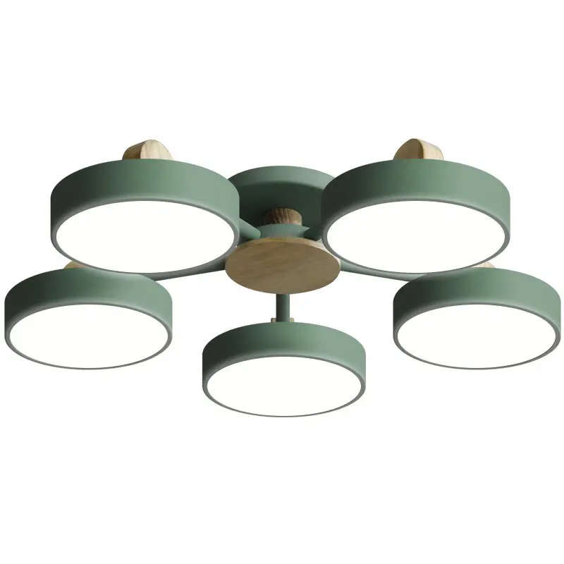 

Modern Nordic ceiling Lights macaron Color simple design Ceiling Lamp 8 arm Fixture For Living Room Bedroom round corridor lamp