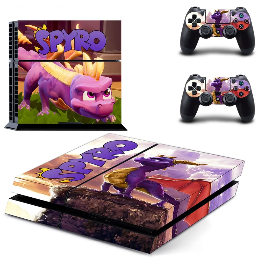 Игры Spyro Дракон наклейка для PS4 стикеры Наклейка виниловая для sony Playstation 4 консоли и 2 Пульты ДУ игровых приставок наклейка для PS4