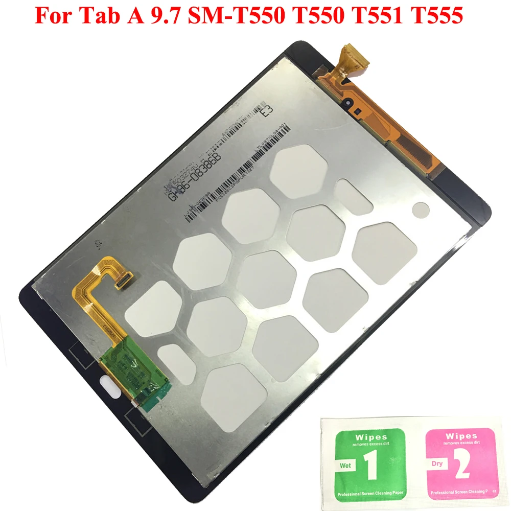 

New LCD Display Touch Screen Digitizer Sensors Assembly Panel Replacement For Samsung GALAXY Tab A 9.7 SM-T550 T550 T551 T555