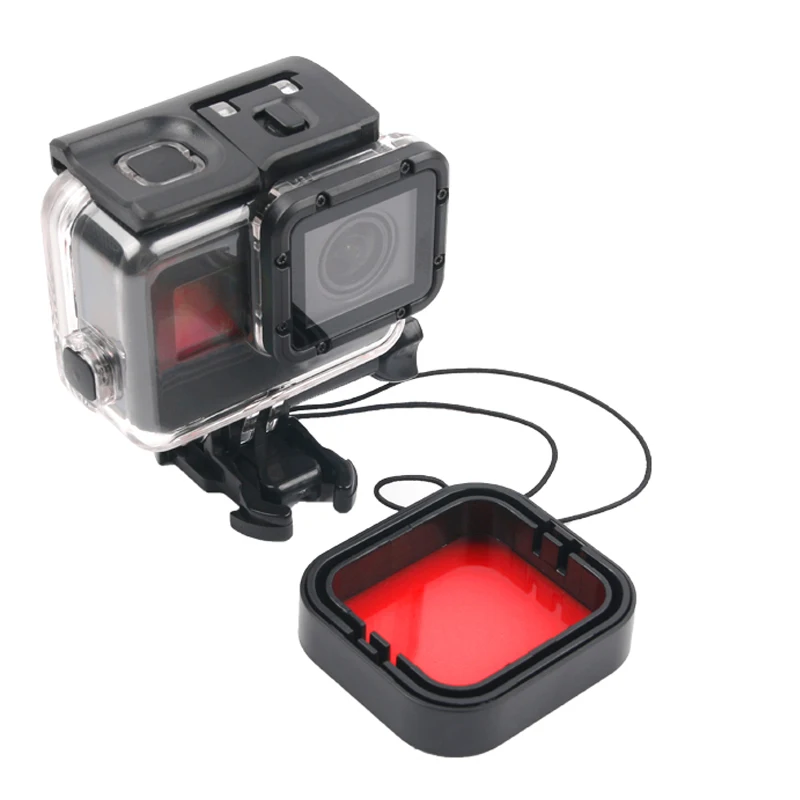 Для Gopro Hero 7 6 5 Аксессуары для фильтров Водонепроницаемый защитный корпус чехол