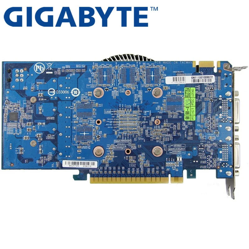 Видеокарта GIGABYTE оригинальная Видеокарта GTX 550Ti 1 ГБ 192Bit GDDR5 для nVIDIA Geforce GTX 550 Ti HDMI DVI используется GTX 650 750