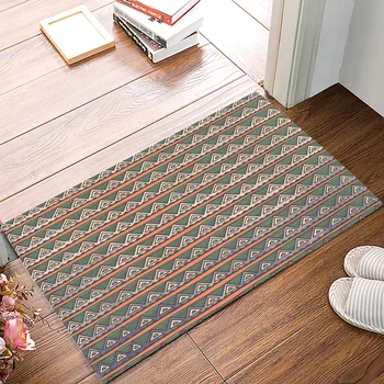 

Retro Ethnic Flower Floral Geometric Doormats For Entrance Way Bathroom Accessories Set Boot Shoes Scraper Machine Washable