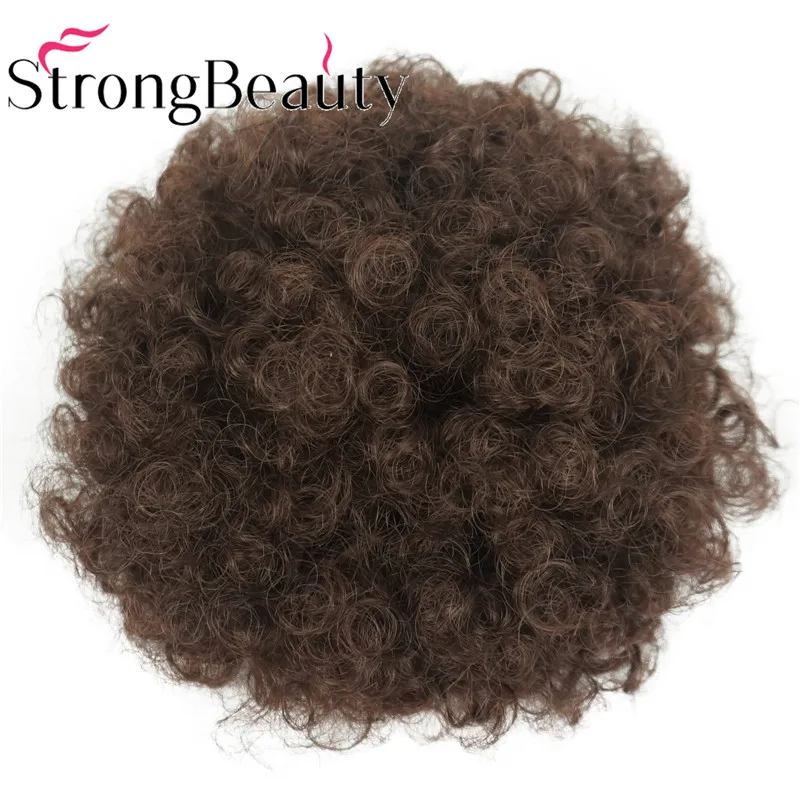 Strongbeauty Afro Rabo de Cavalo Coque Chignon