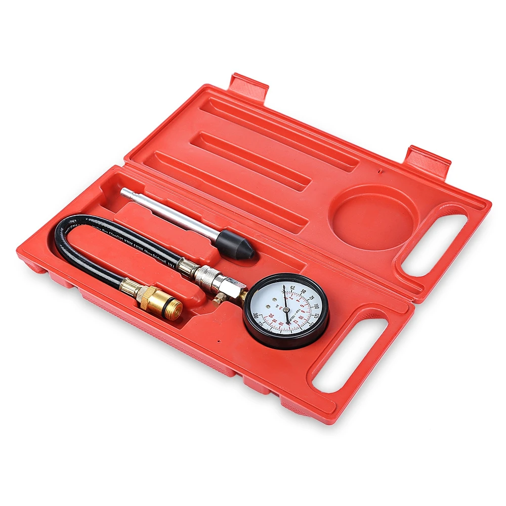 G324 Car Repairing Tool Vehicle Motorcycle Bike Pressure Gauge Compression Tester Tyre Air