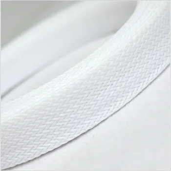 

1 Meters High quality White 16mm Braid PET Expandable Sleeving High Density Sheathing Plaited Cable Sleeves DIY