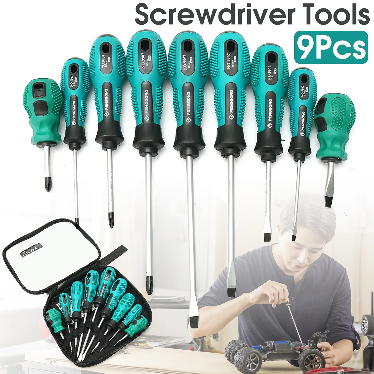 Buy 9Pcs Screwdrivers Set Multi Bit Hand Tools Torx