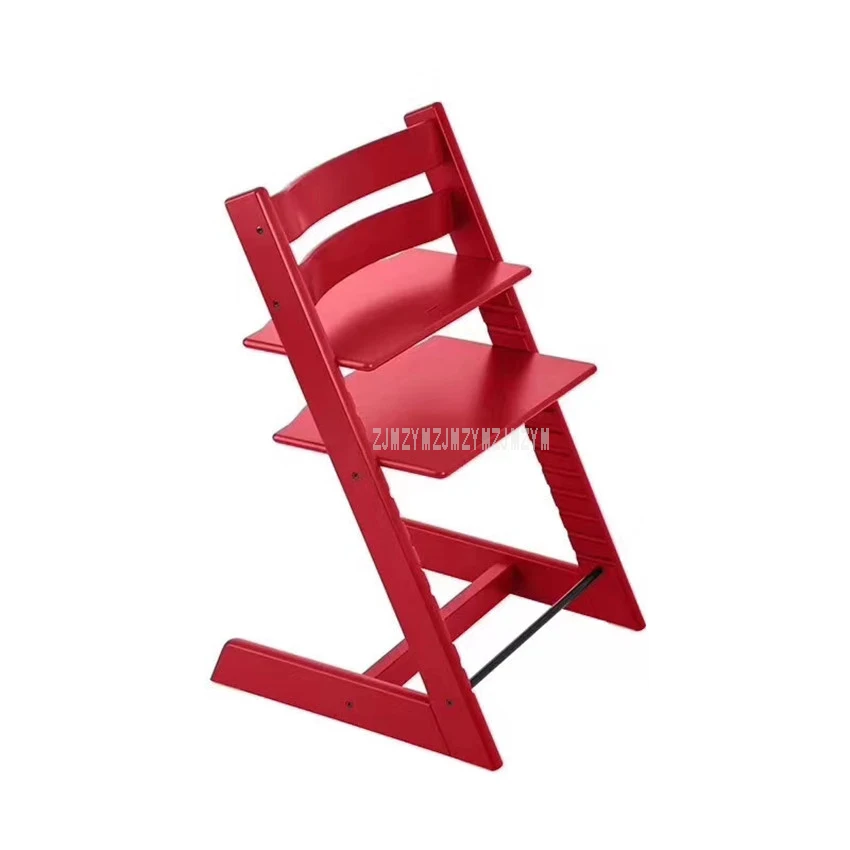 Nodic Simple Design Wooden Baby Children Chair Height Adjustable 10-58cm Solid Wood Highchairs for Kids Feeding Dining Chair