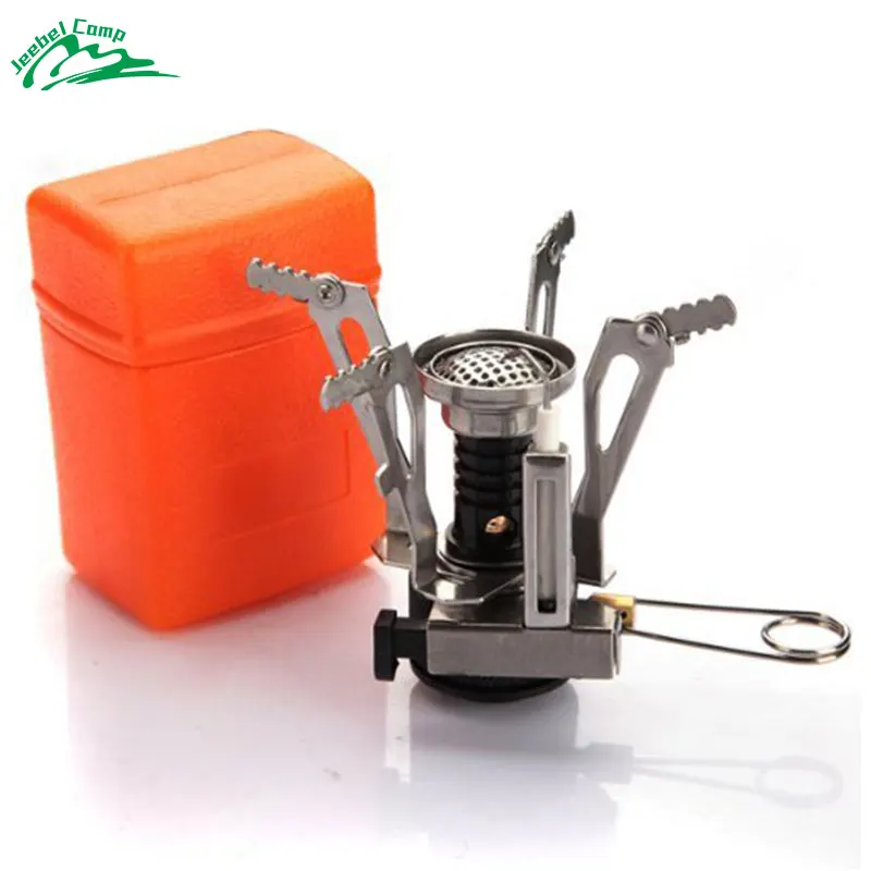 

Jeebel Ultralight Backpacking Canister Camp Stove with Piezo Ignition Burner Portable Outdoor Camping Butane Propane Canister