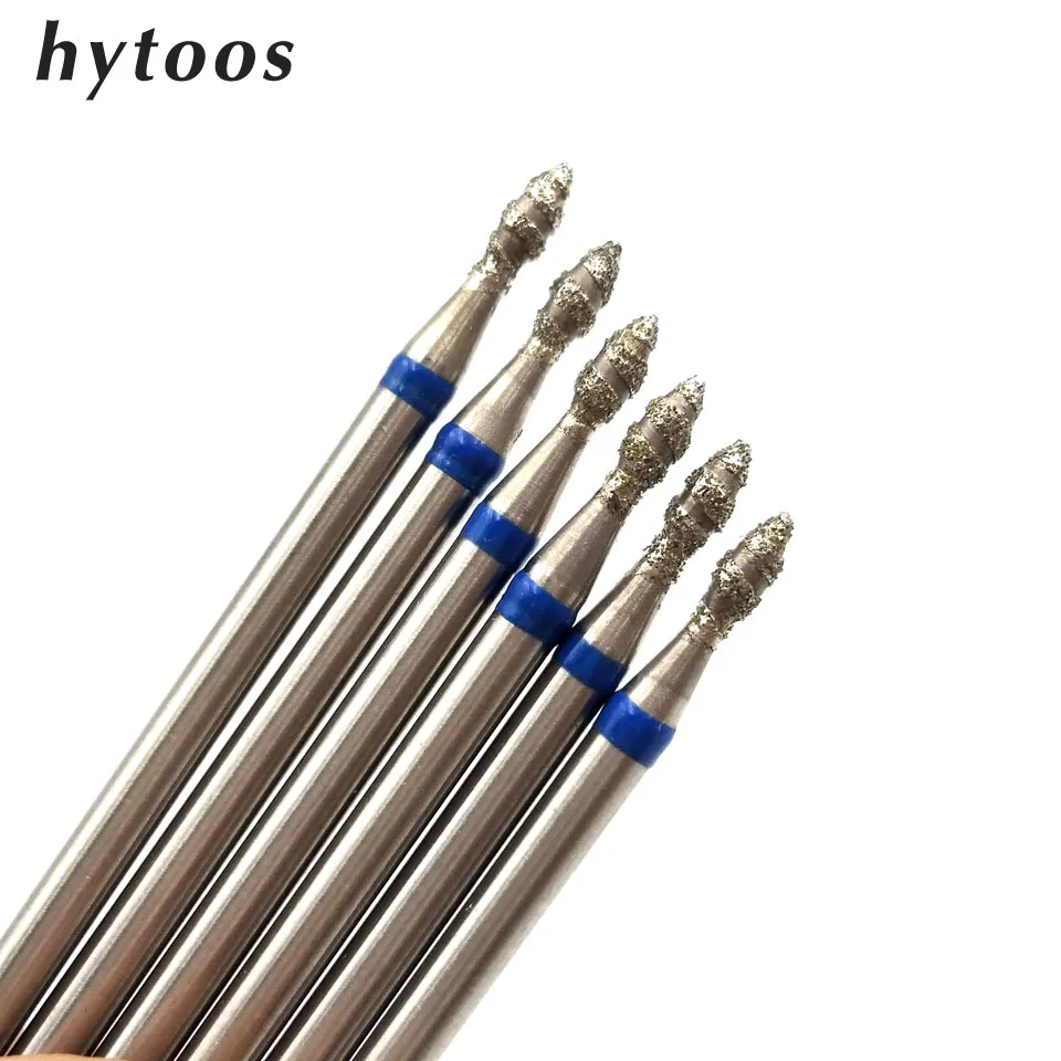 

HYTOOS 1Pc Tornado Cone Nail Drill Bit 3/32" Manicure Cutters Rotary Diamond Burr Drill Accessories Spiral Nail Mills Tool
