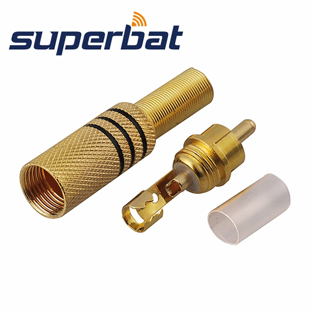 Прямой контактный обжимной соединитель Superbat 3 5 мм RCA желтого цвета для кабеля