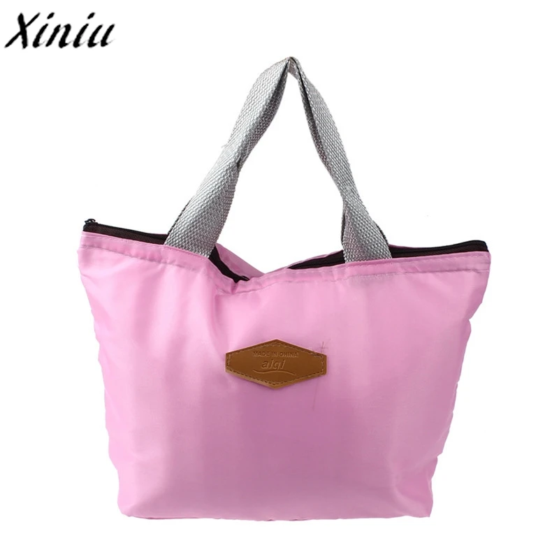 font b Lunch b font font b Bag b font Solid Color Waterproof Oxford Portable