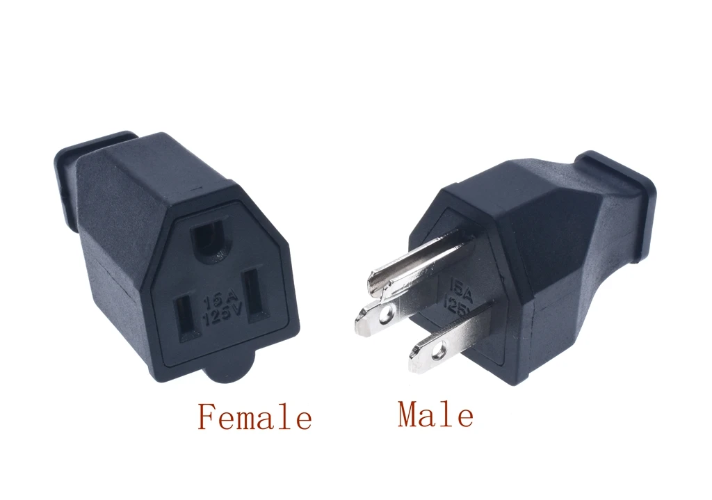 

USA Socket Receptacle ,Rewirable , Assembly ,DIY Nema 5-15R female/Male Power adapter AC PLUG CONVERTER