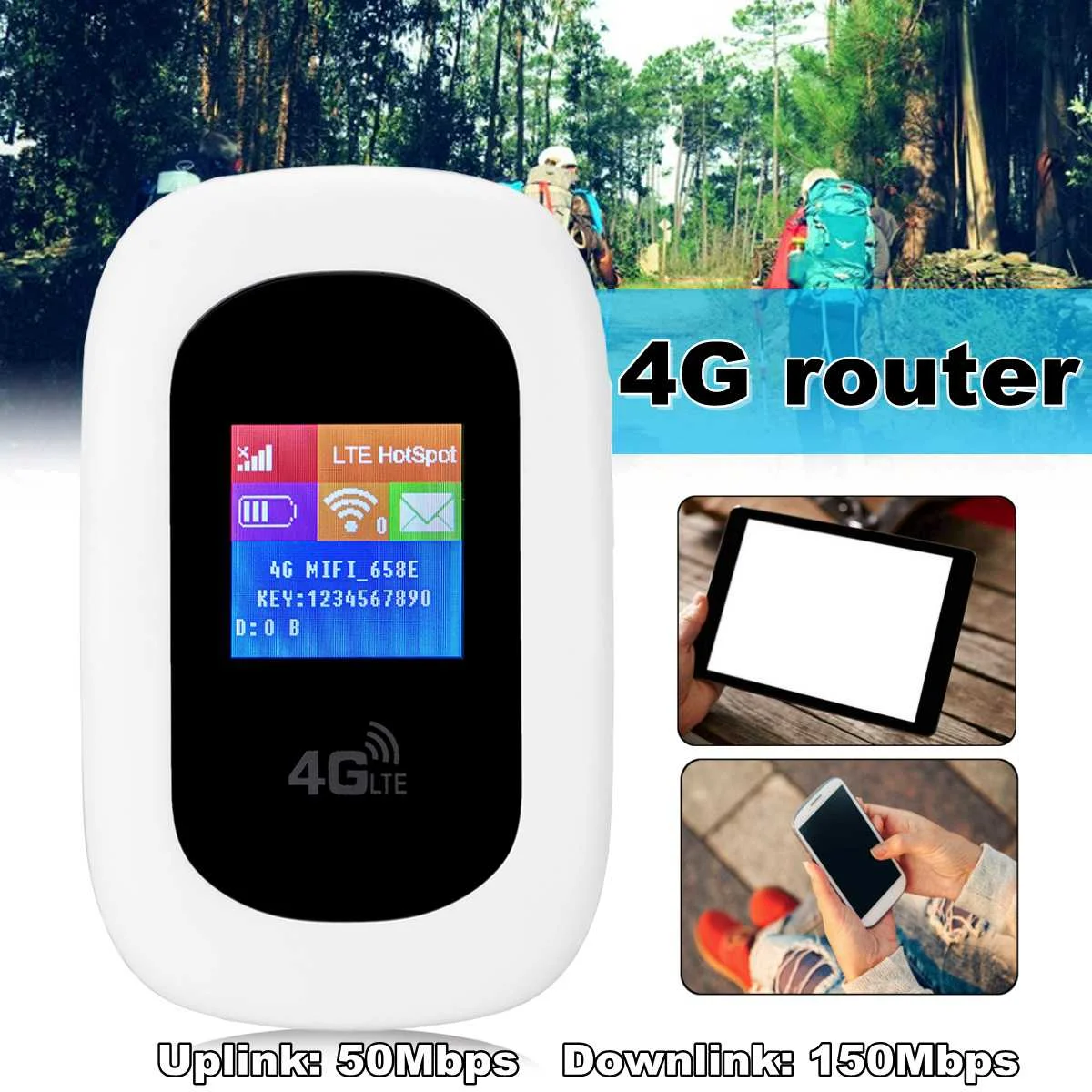 

4G WIFI Router Mobile WiFi LTE EDGE HSPA GPRS GSM Travel Partner Wireless Pocket Mobile Wi-Fi Router With SIM Card Slot