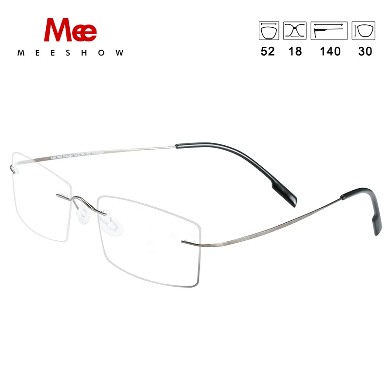 Титановая оправа для очков, мужские ультралегкие очки без оправы, wo, мужские очки для близорукости по рецепту, очки без винтов, оптическая оправа США 8505