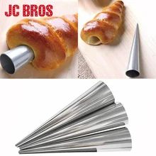 6 шт. большая спиральная форма для круассана& коническая трубка конусные рулонные формы антипригарные из нержавеющей стали формы для пирожных Кондитерские инструменты для выпечки